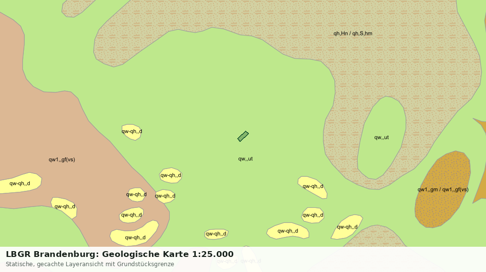 Statische Kartenansicht: LBGR Brandenburg: Geologische Karte 1:25.000