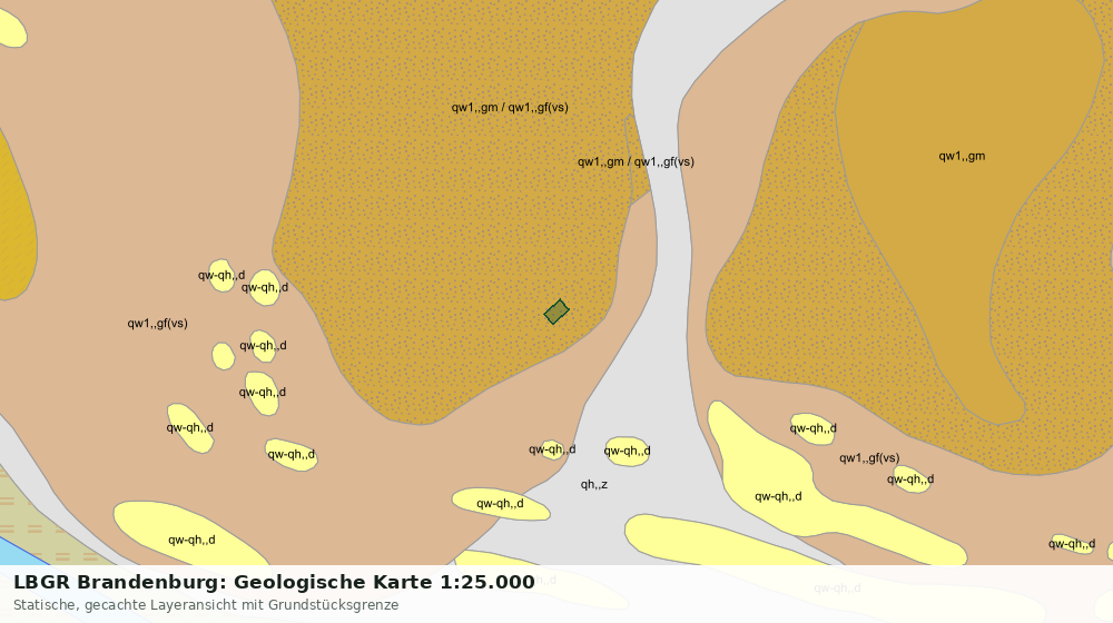 Statische Kartenansicht: LBGR Brandenburg: Geologische Karte 1:25.000