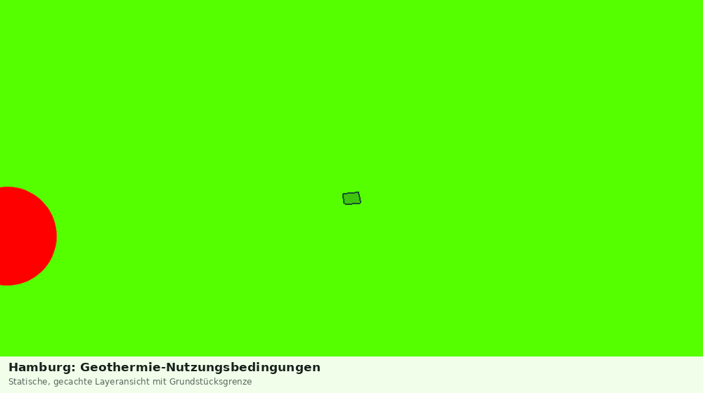 Statische Kartenansicht: Hamburg: Geothermie-Nutzungsbedingungen