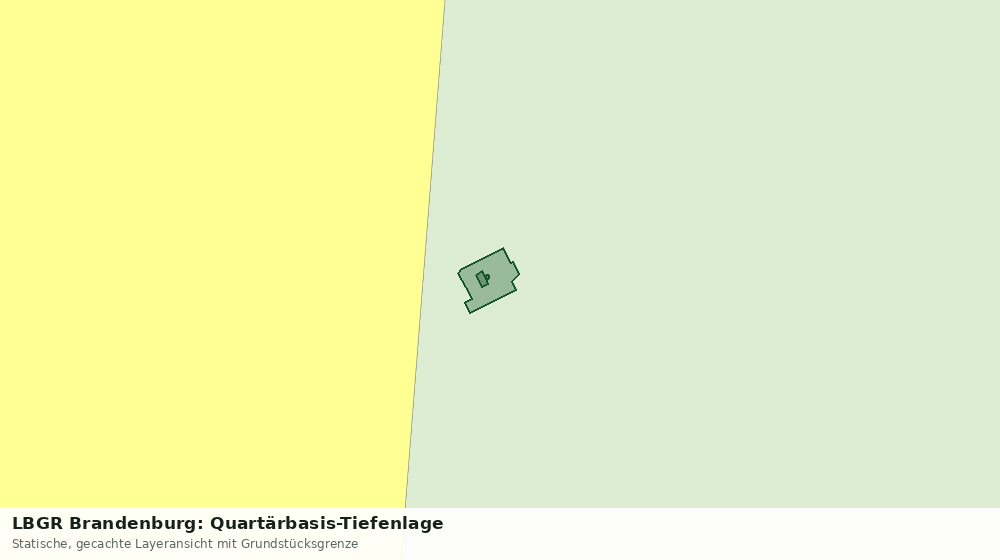 Statische Kartenansicht: LBGR Brandenburg: Quartärbasis-Tiefenlage