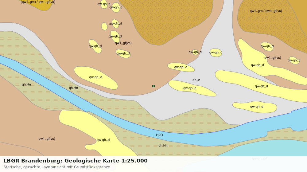 Statische Kartenansicht: LBGR Brandenburg: Geologische Karte 1:25.000