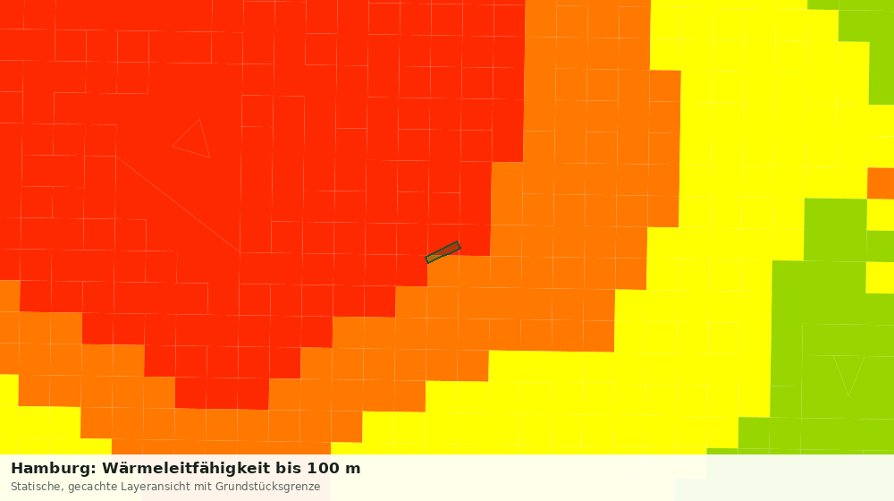 Statische Kartenansicht: Hamburg: Wärmeleitfähigkeit bis 100 m