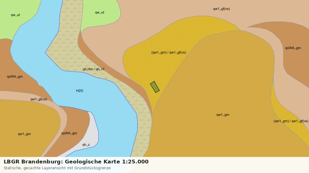 Statische Kartenansicht: LBGR Brandenburg: Geologische Karte 1:25.000