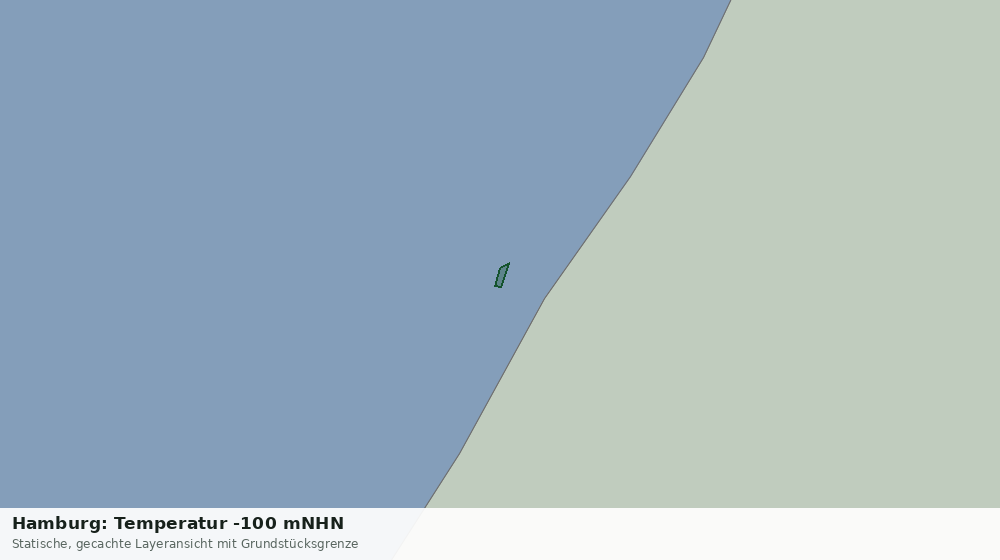 Statische Kartenansicht: Hamburg: Temperatur -100 mNHN