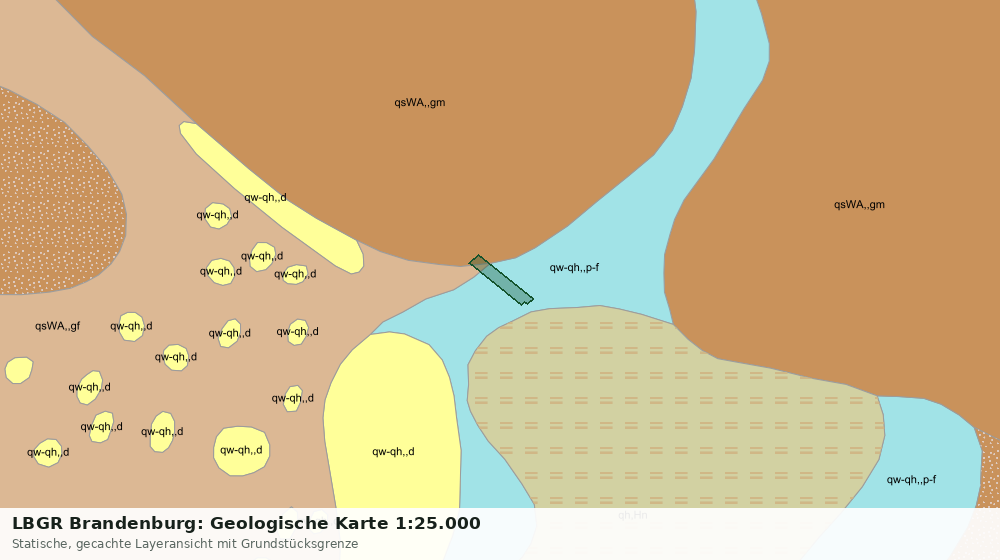 Statische Kartenansicht: LBGR Brandenburg: Geologische Karte 1:25.000