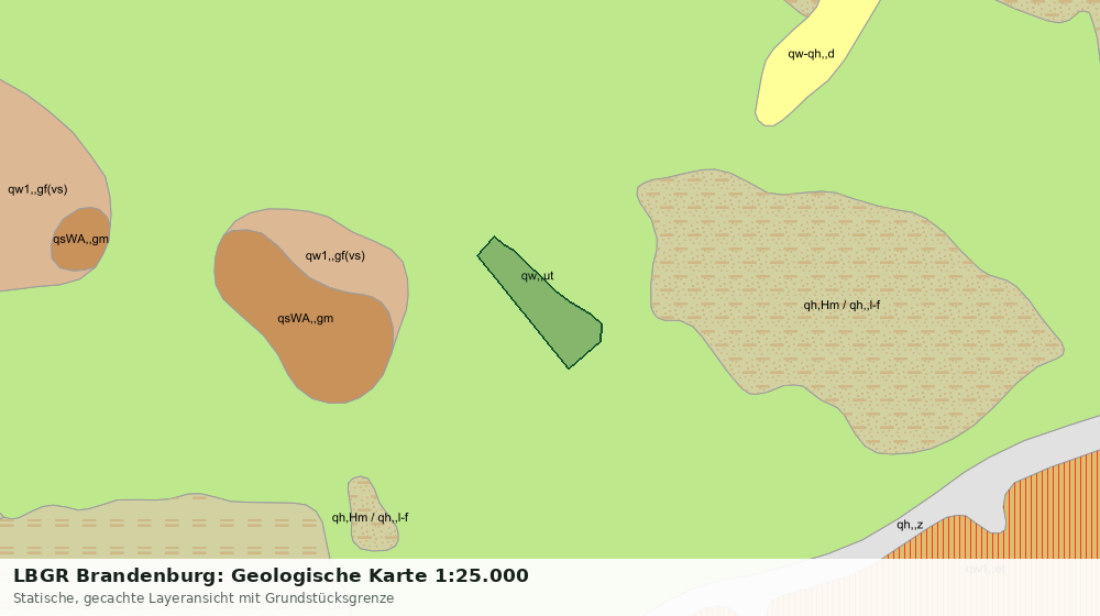 Statische Kartenansicht: LBGR Brandenburg: Geologische Karte 1:25.000