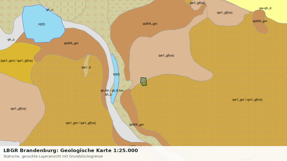 Statische Kartenansicht: LBGR Brandenburg: Geologische Karte 1:25.000