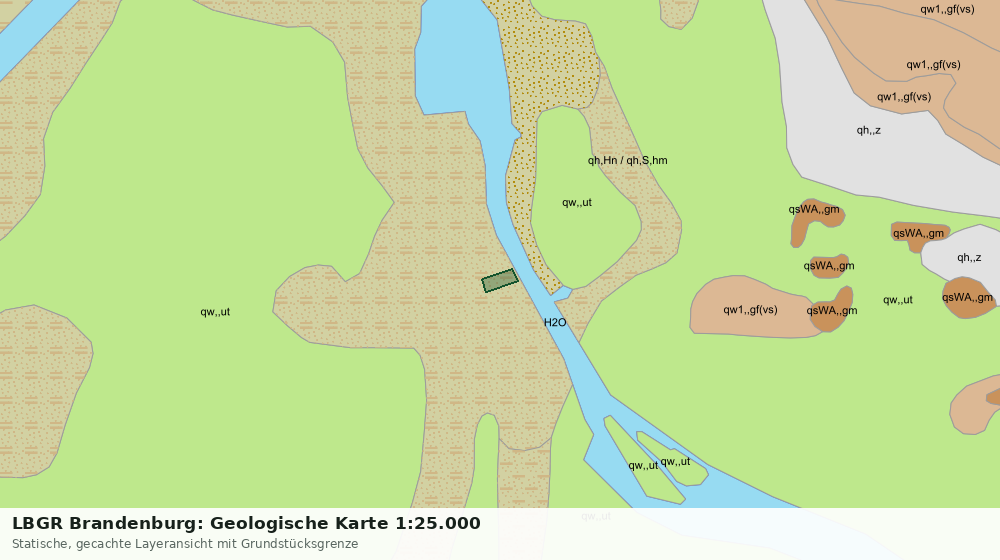 Statische Kartenansicht: LBGR Brandenburg: Geologische Karte 1:25.000
