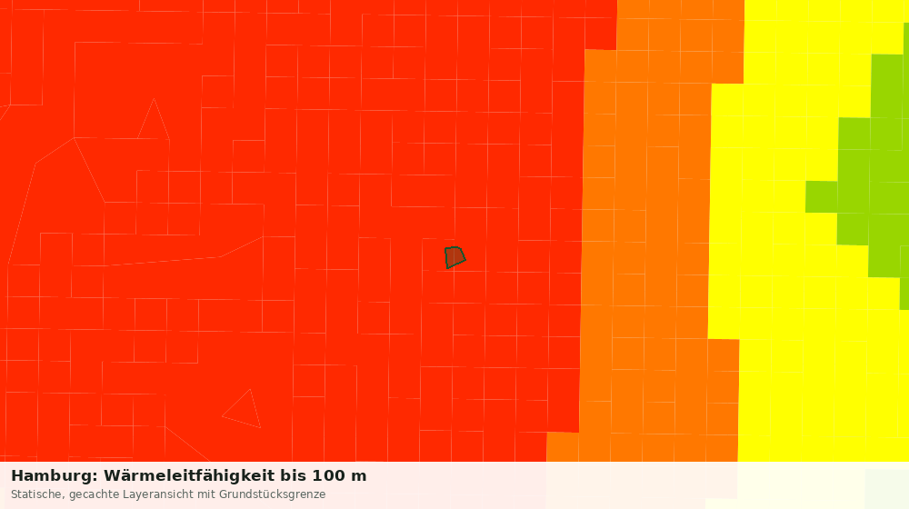 Statische Kartenansicht: Hamburg: Wärmeleitfähigkeit bis 100 m