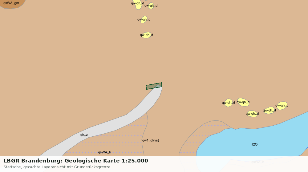 Statische Kartenansicht: LBGR Brandenburg: Geologische Karte 1:25.000
