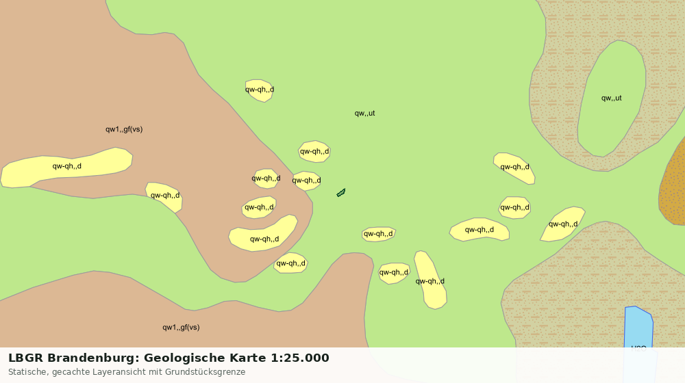 Statische Kartenansicht: LBGR Brandenburg: Geologische Karte 1:25.000