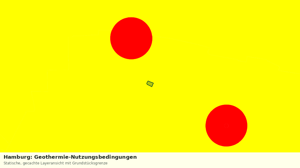 Statische Kartenansicht: Hamburg: Geothermie-Nutzungsbedingungen
