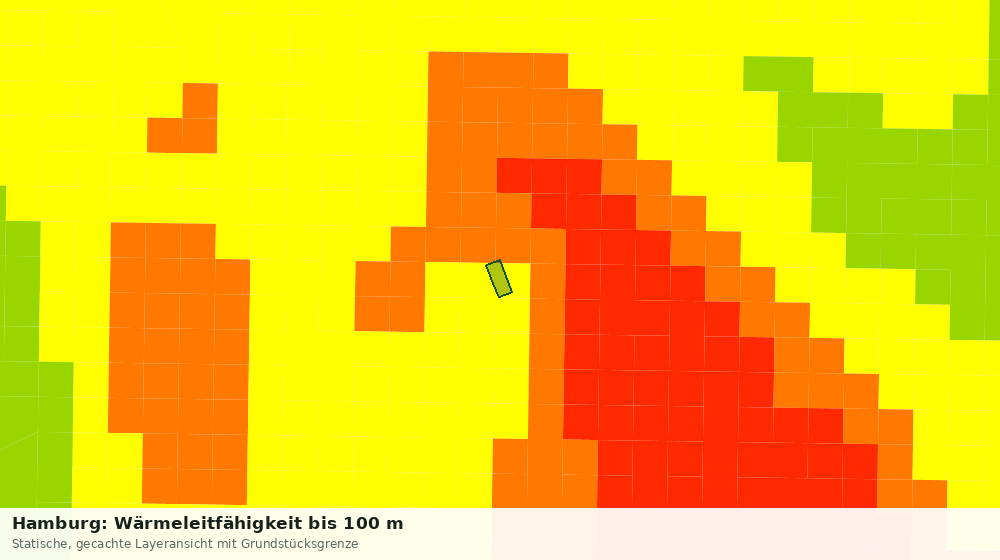 Statische Kartenansicht: Hamburg: Wärmeleitfähigkeit bis 100 m