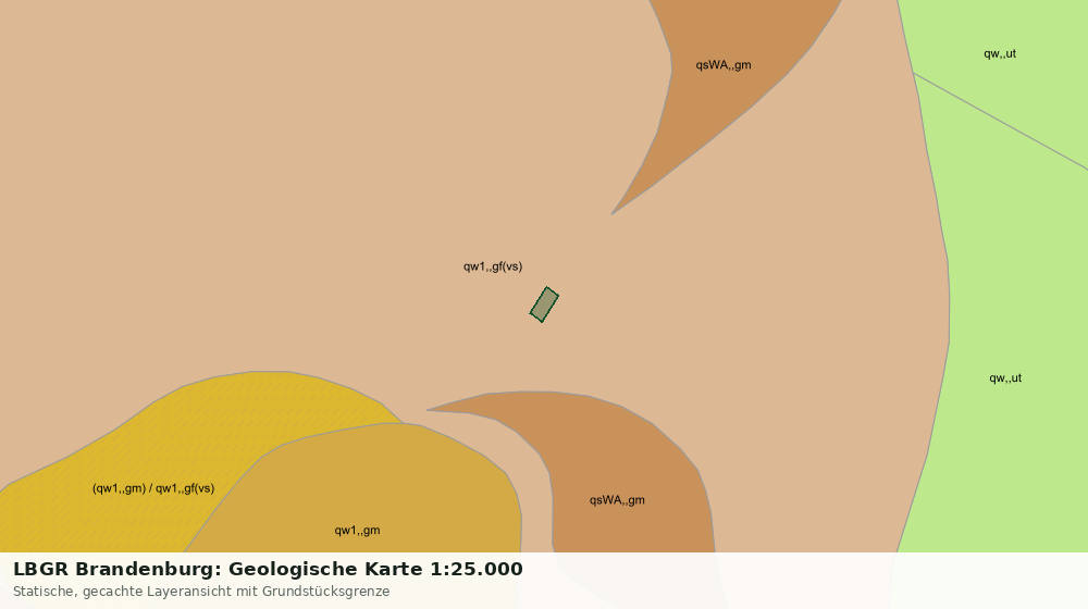 Statische Kartenansicht: LBGR Brandenburg: Geologische Karte 1:25.000
