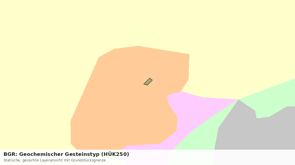 Statische Kartenansicht: BGR: Geochemischer Gesteinstyp (HÜK250)