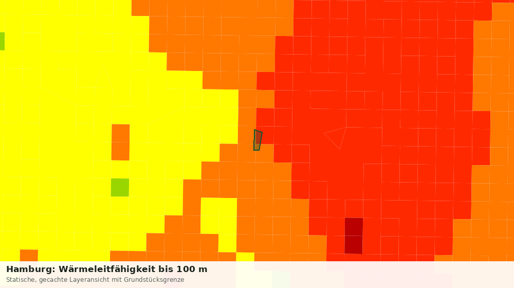 Statische Kartenansicht: Hamburg: Wärmeleitfähigkeit bis 100 m