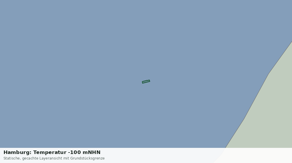 Statische Kartenansicht: Hamburg: Temperatur -100 mNHN