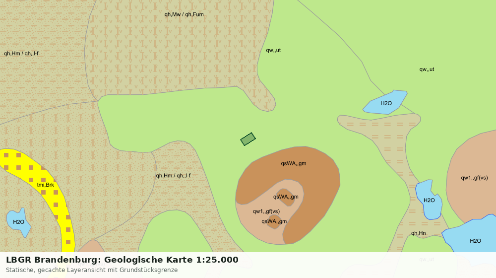 Statische Kartenansicht: LBGR Brandenburg: Geologische Karte 1:25.000