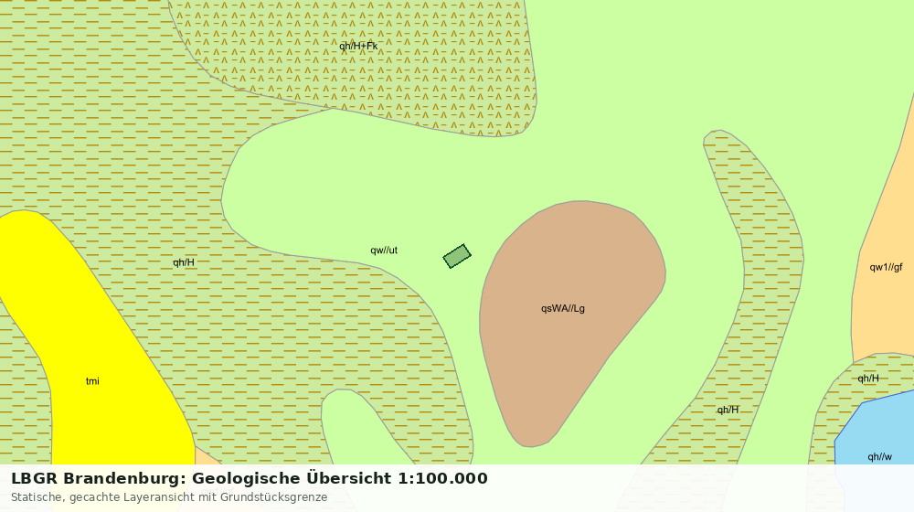 Statische Kartenansicht: LBGR Brandenburg: Geologische Übersicht 1:100.000