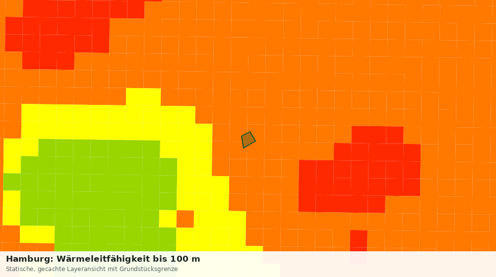 Statische Kartenansicht: Hamburg: Wärmeleitfähigkeit bis 100 m