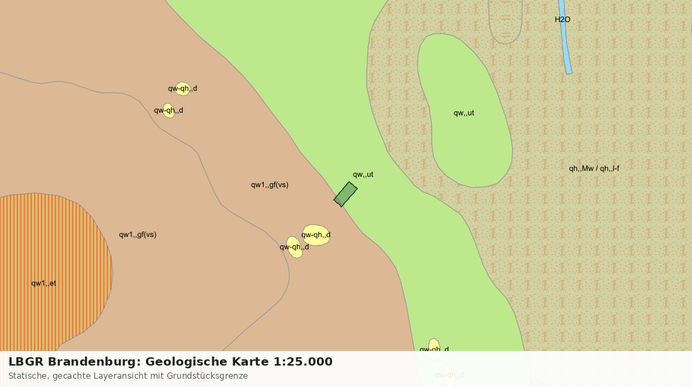 Statische Kartenansicht: LBGR Brandenburg: Geologische Karte 1:25.000
