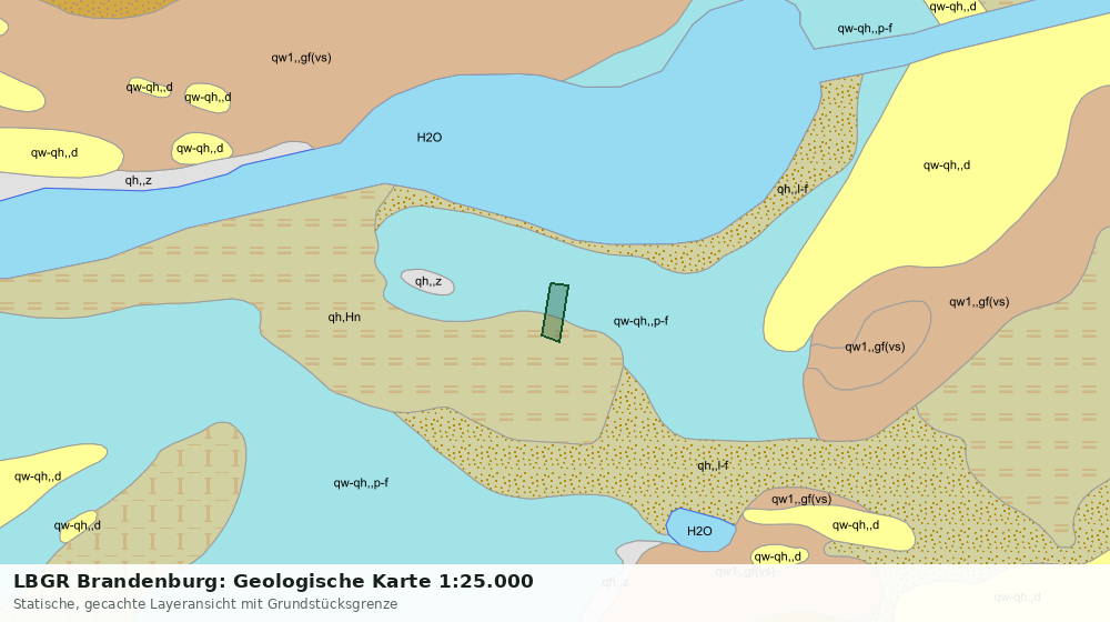 Statische Kartenansicht: LBGR Brandenburg: Geologische Karte 1:25.000