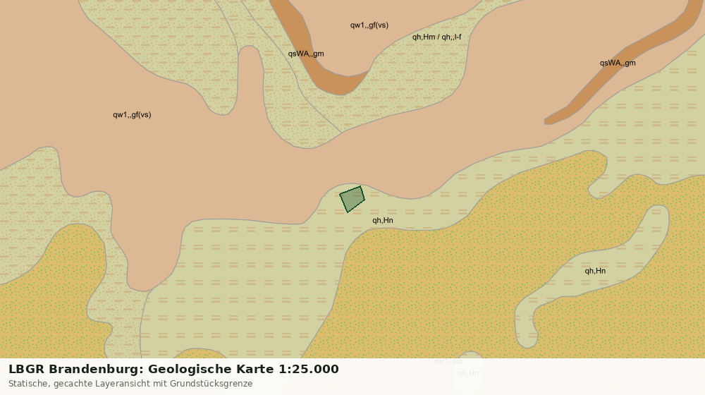Statische Kartenansicht: LBGR Brandenburg: Geologische Karte 1:25.000
