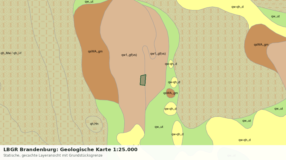 Statische Kartenansicht: LBGR Brandenburg: Geologische Karte 1:25.000