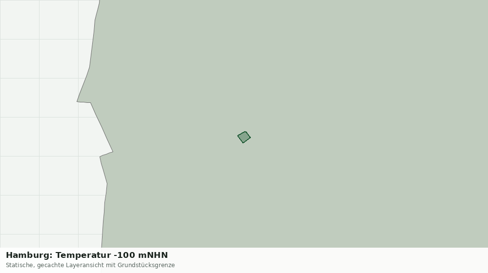 Statische Kartenansicht: Hamburg: Temperatur -100 mNHN