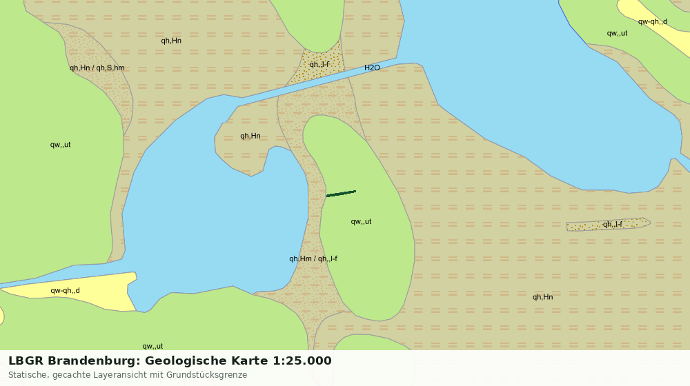 Statische Kartenansicht: LBGR Brandenburg: Geologische Karte 1:25.000