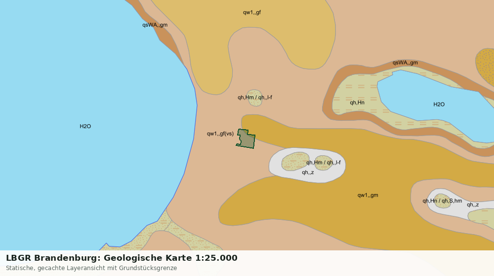 Statische Kartenansicht: LBGR Brandenburg: Geologische Karte 1:25.000