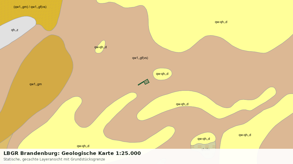 Statische Kartenansicht: LBGR Brandenburg: Geologische Karte 1:25.000