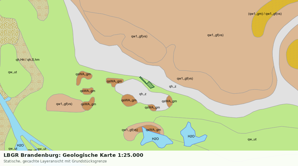 Statische Kartenansicht: LBGR Brandenburg: Geologische Karte 1:25.000