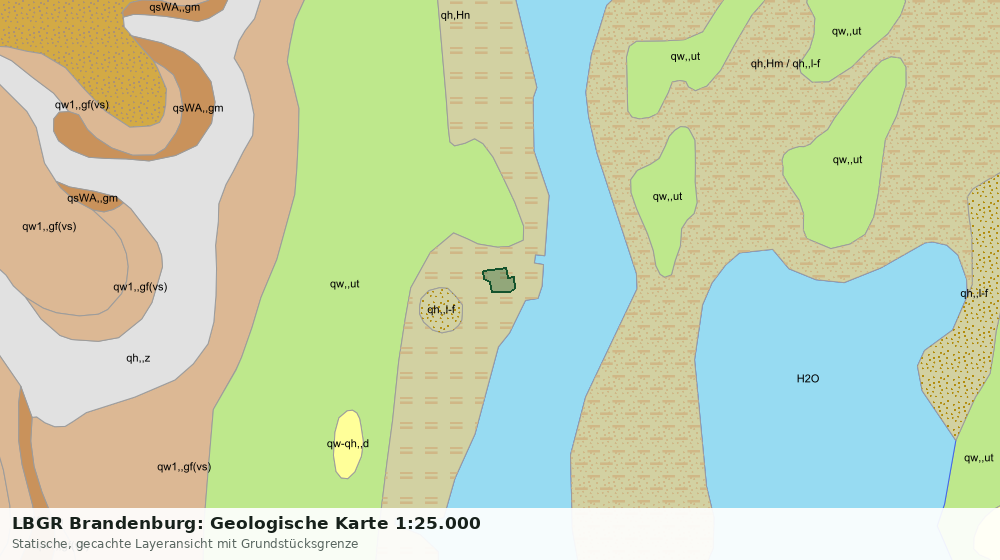 Statische Kartenansicht: LBGR Brandenburg: Geologische Karte 1:25.000
