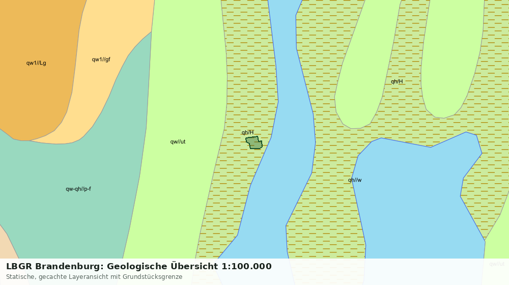 Statische Kartenansicht: LBGR Brandenburg: Geologische Übersicht 1:100.000