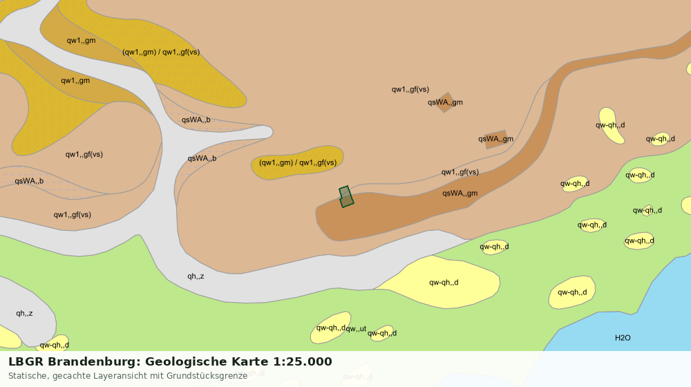 Statische Kartenansicht: LBGR Brandenburg: Geologische Karte 1:25.000