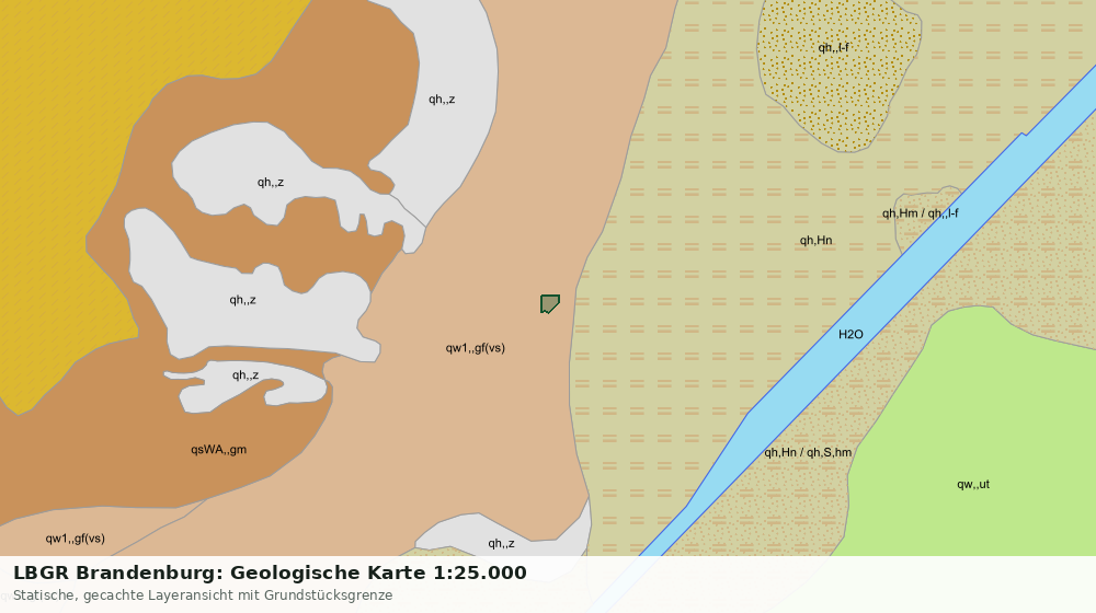Statische Kartenansicht: LBGR Brandenburg: Geologische Karte 1:25.000