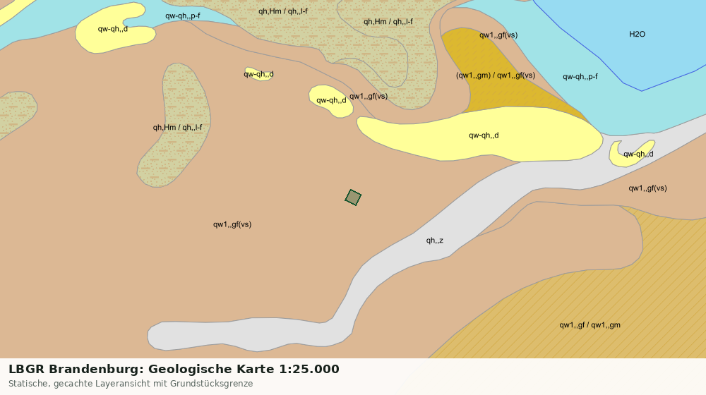 Statische Kartenansicht: LBGR Brandenburg: Geologische Karte 1:25.000