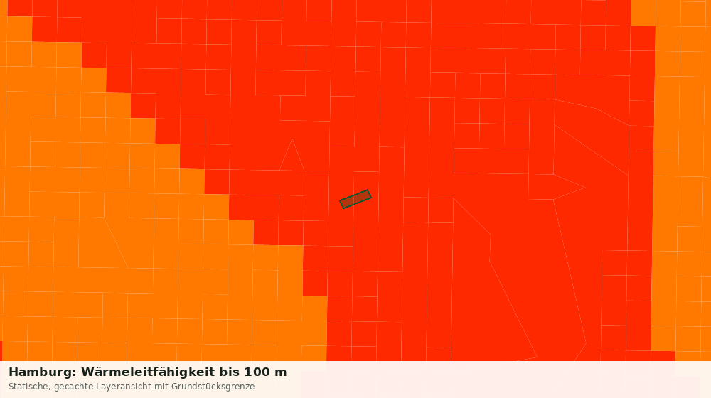 Statische Kartenansicht: Hamburg: Wärmeleitfähigkeit bis 100 m