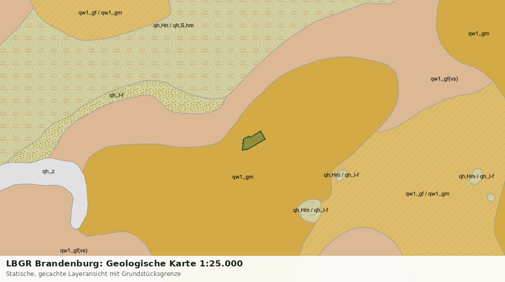 Statische Kartenansicht: LBGR Brandenburg: Geologische Karte 1:25.000