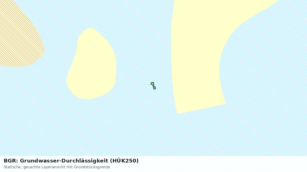Statische Kartenansicht: BGR: Grundwasser-Durchlässigkeit (HÜK250)