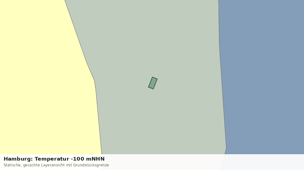 Statische Kartenansicht: Hamburg: Temperatur -100 mNHN