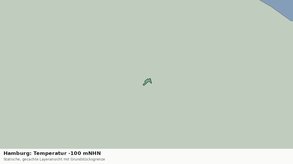 Statische Kartenansicht: Hamburg: Temperatur -100 mNHN