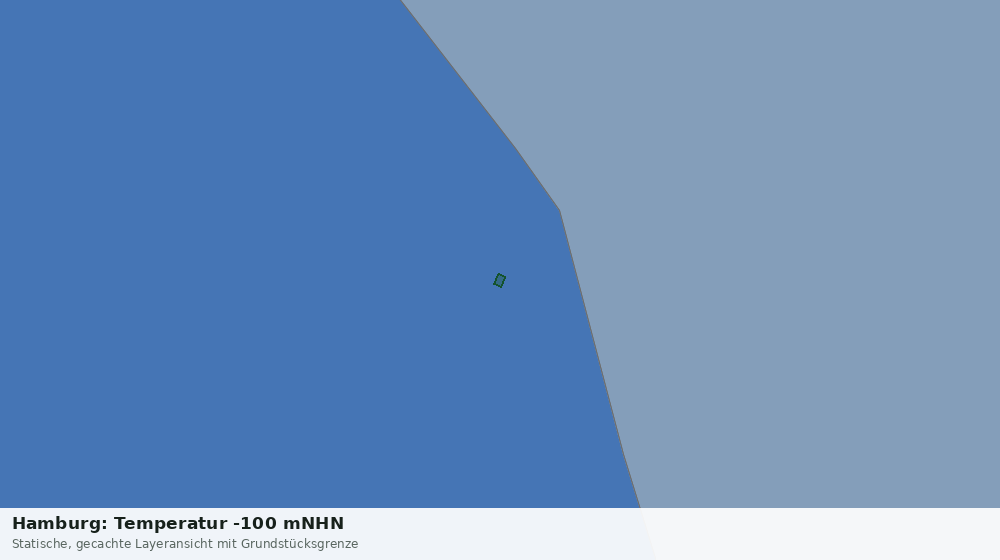 Statische Kartenansicht: Hamburg: Temperatur -100 mNHN
