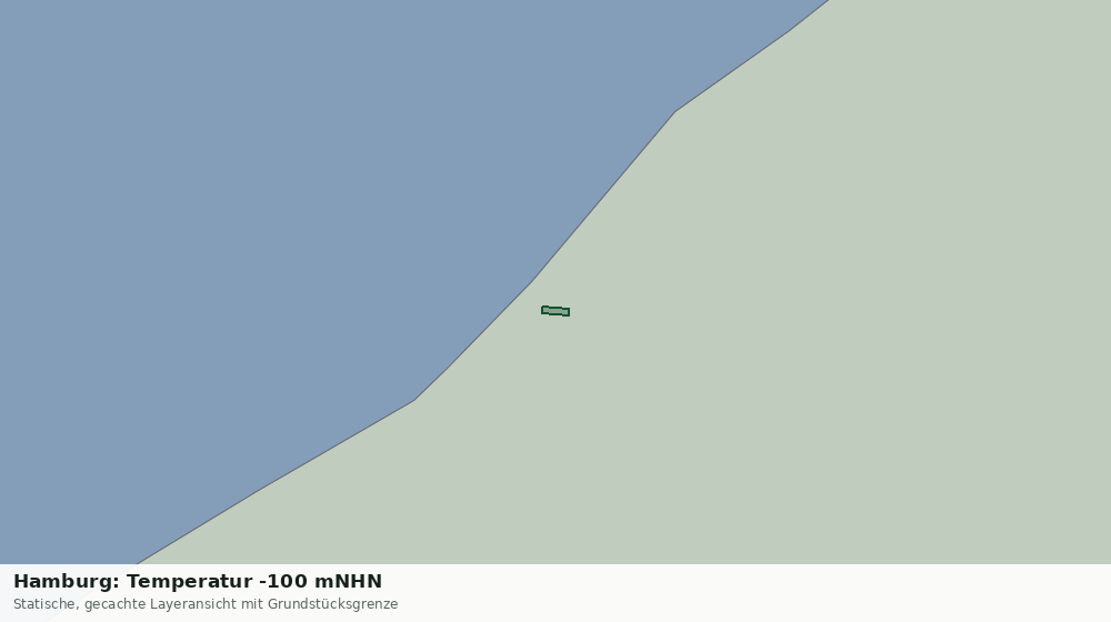 Statische Kartenansicht: Hamburg: Temperatur -100 mNHN