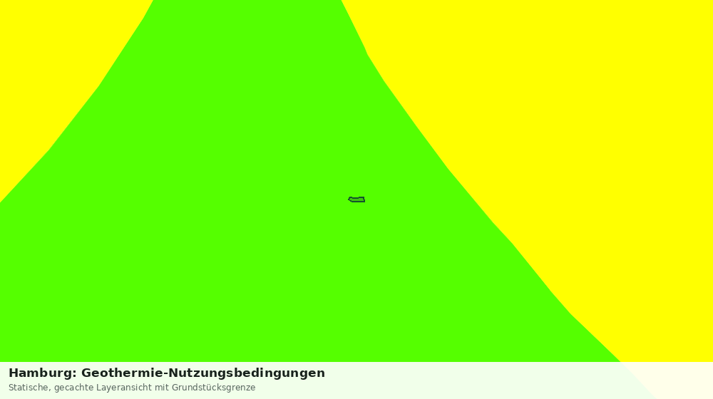 Statische Kartenansicht: Hamburg: Geothermie-Nutzungsbedingungen