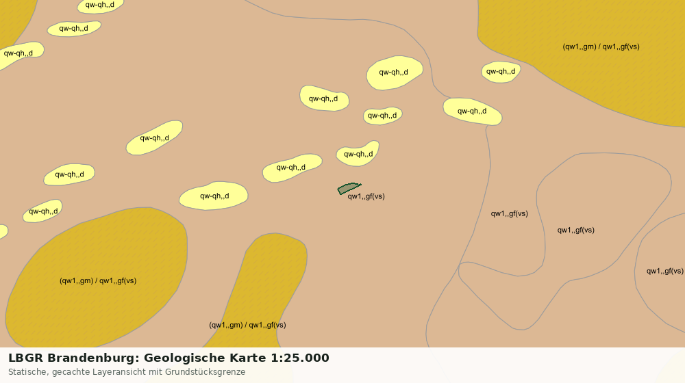Statische Kartenansicht: LBGR Brandenburg: Geologische Karte 1:25.000