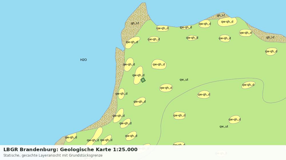 Statische Kartenansicht: LBGR Brandenburg: Geologische Karte 1:25.000