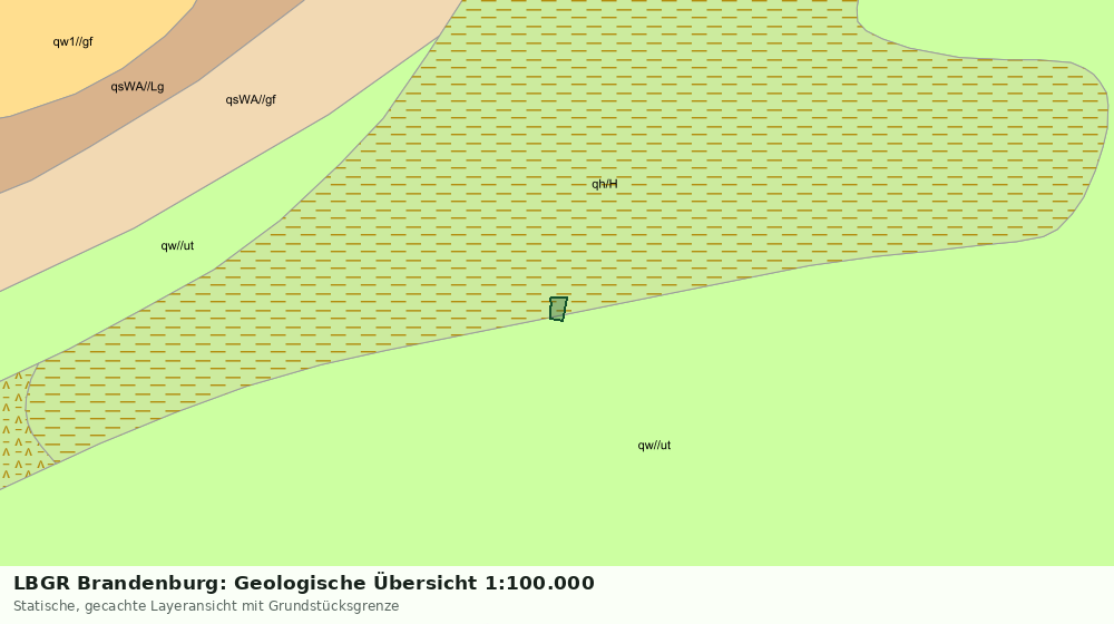 Statische Kartenansicht: LBGR Brandenburg: Geologische Übersicht 1:100.000