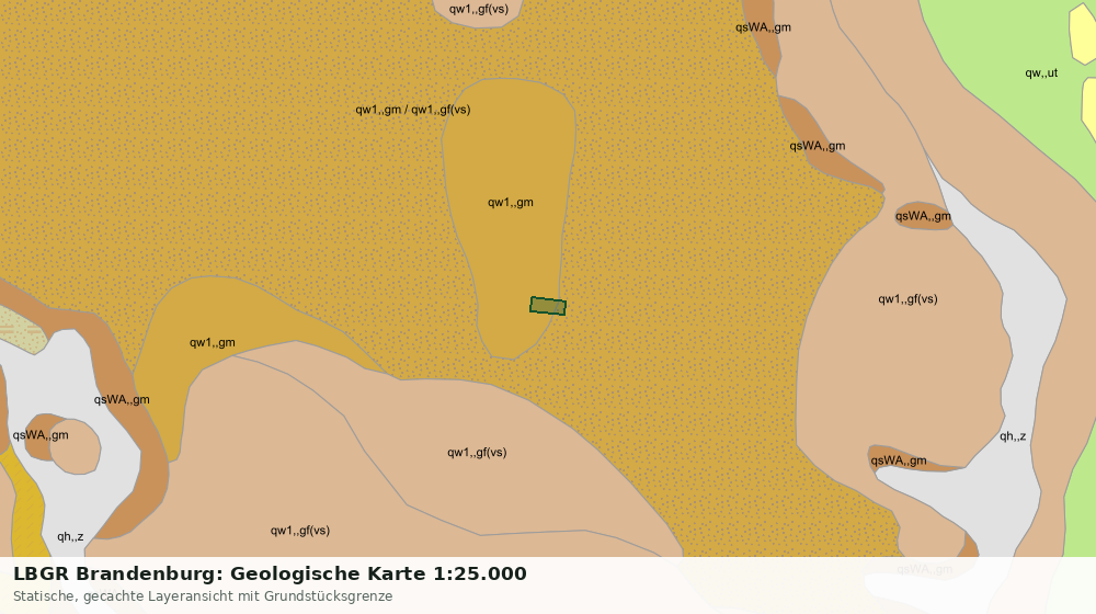 Statische Kartenansicht: LBGR Brandenburg: Geologische Karte 1:25.000